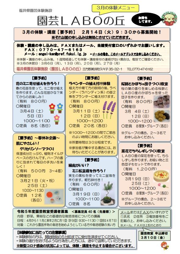 ３月チラシ表