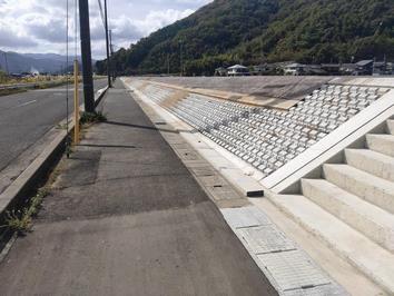 土堤区間　完成